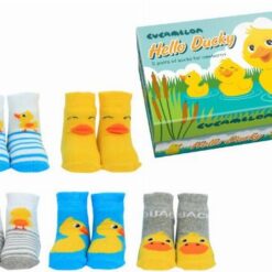 Hello Ducky - kacsa mintás 5 pár újszülött baba zokni szett