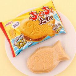 Meito Puku puku Tai Air-In japán hal formájú csokis töltött ostya 16g