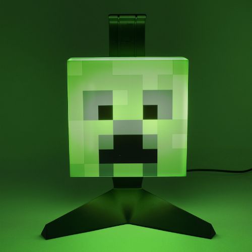 Minecraft Creeper fejhallgató tartó világítás