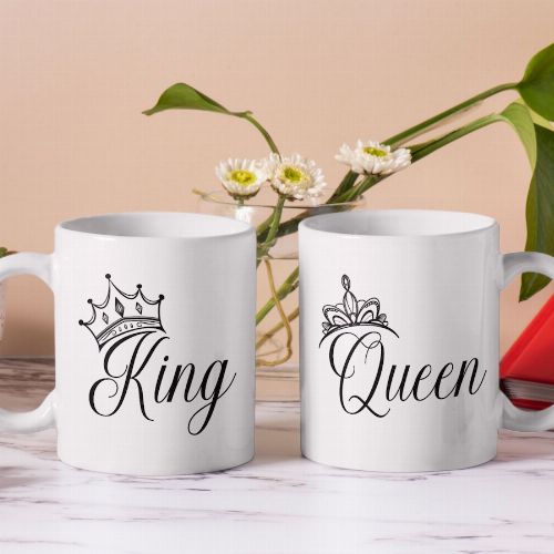 Queen és King koronás páros bögre