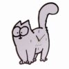 Simon macskája alakú falióra