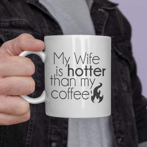 Wife is hotter fehér bögre