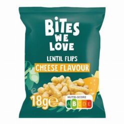 Bites We Love vegán sajt ízű lencse chips 18g