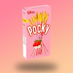 Glico Pocky Strawberry eper krém bevonatú ropi 43g