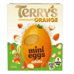 Terrys narancs ízű fehércsokis csokitojás mini csokitojásokkal 200g Szavatossági idő: 2024-08-31