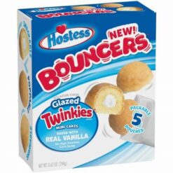 Hostess Bouncers Glazed Twinkies vanilía krémmel töltött mini torták (5db) 244g Szavatossági idő: 2024-09-30