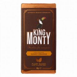 King Monty Sunny Orange vegán narancs ízű táblás csoki 90g Szavatossági idő: 2024-09-01