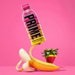 Prime Hydration Strawberry Banana eper és banán ízű USA sportital 500ml