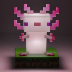 Minecraft Axolotl 3D ikon hangulatvilágítás